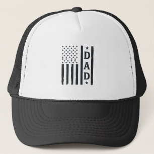 Vintage Dad American Flag Vector Design_1 Trucker Hat