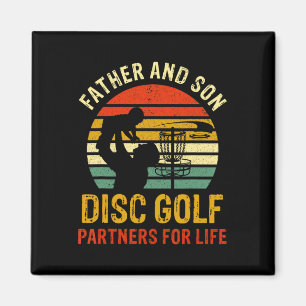 Vintage Dad And Son Disc Golf Partners For Life Fa Magnet