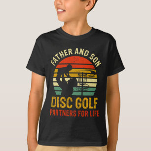 Vintage Dad And Son Disc Golf Partners For Life Fa T-Shirt