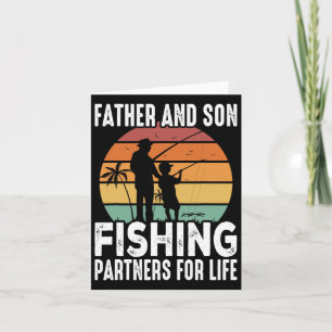 Vintage Dad And Son Fishing Partners For Life Fath Card