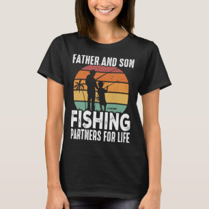 Vintage Dad And Son Fishing Partners For Life Fath T-Shirt