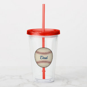 Vintage Dad Baseball Acrylic Tumbler
