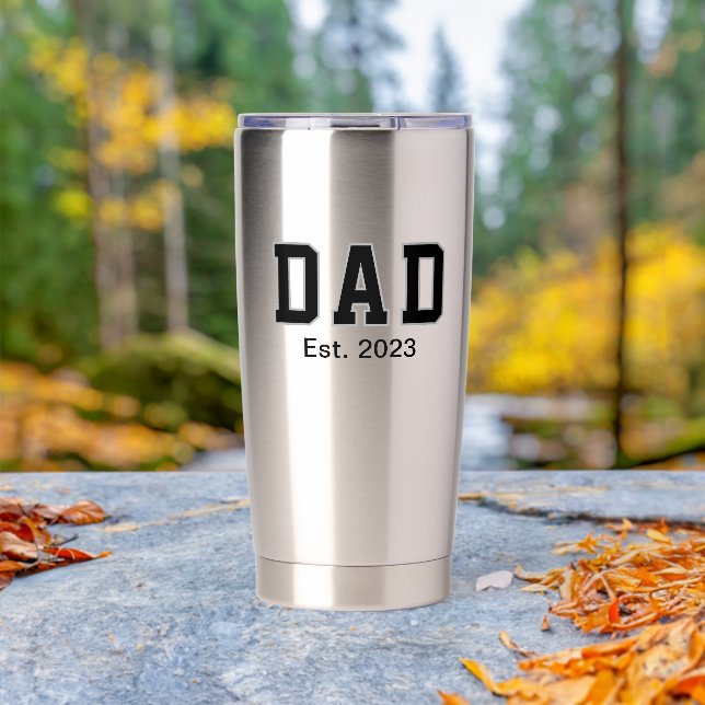 Vintage Dad Established Gift Insulated Tumbler (Outdoor (Rotated))