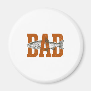 Vintage Dad Fishing Vector Shirt Design_1 Magnet