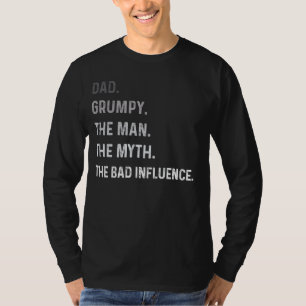Vintage Dad Grandad The Man The Myth The Bad Influ T-Shirt