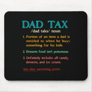 Vintage Dad Tax Definition Funny Father's Day Matc Mouse Mat