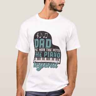 Vintage Dad The Man The Myth The Piano Legend T-Shirt