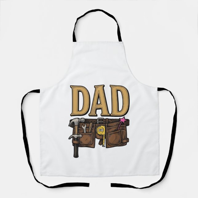 Vintage Dad Tool Belt Fathers Day Apron (Front)