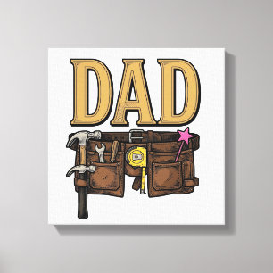 Vintage Dad Tool Belt Fathers Day Canvas Print
