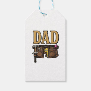 Vintage Dad Tool Belt Fathers Day Gift Tags