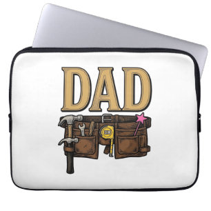 Vintage Dad Tool Belt Fathers Day Laptop Sleeve