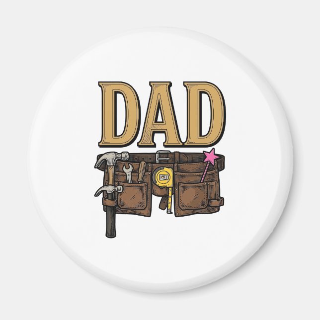 Vintage Dad Tool Belt Fathers Day Magnet (Front)