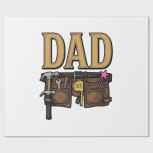 Vintage Dad Tool Belt Fathers Day Wrapping Paper