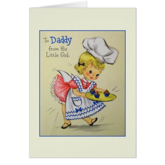 Vintage Daddy From Little Girl Father's Day Card