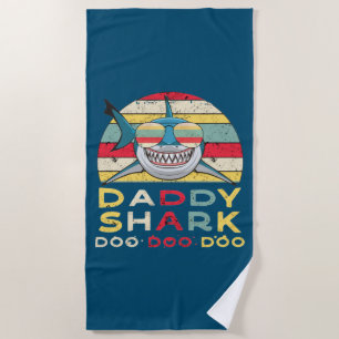 Vintage Daddy Shark "Doo Doo Doo" Beach Towel