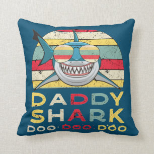 Vintage Daddy Shark "Doo Doo Doo" Cushion