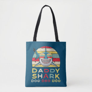Vintage Daddy Shark "Doo Doo Doo" Tote Bag