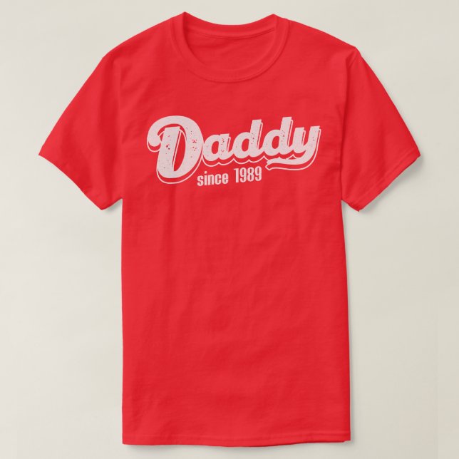 Vintage Daddy Since 1989 T-Shirt (Design Front)