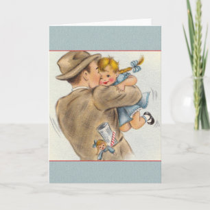 Vintage Daddy's Little Father's Day Card