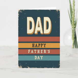 Vintage Dads Day Block Card