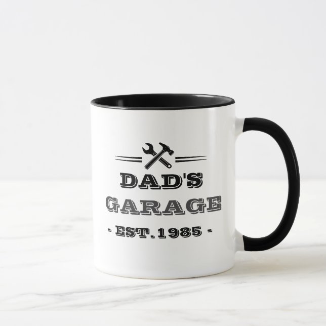 Vintage "Dad's Garage - Est. 1985" Mug (Right)