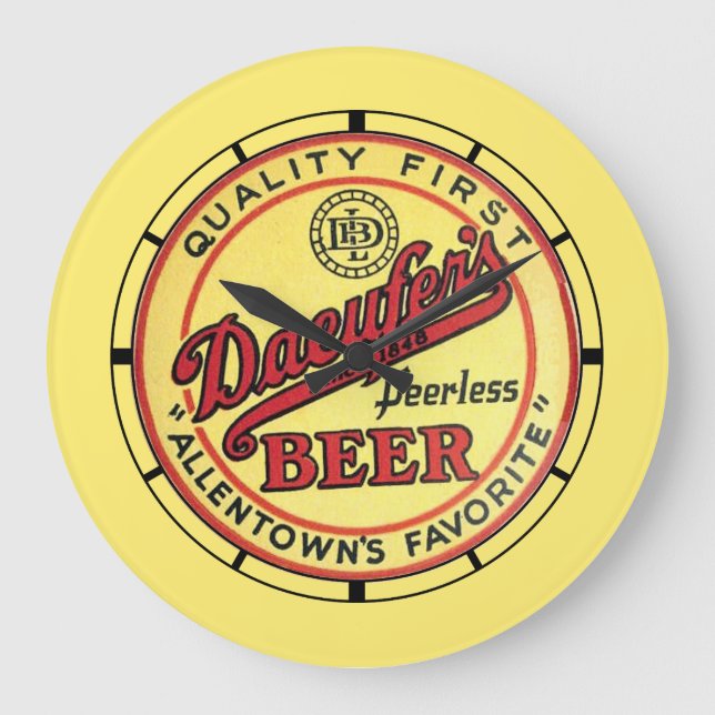 Vintage Daeufer's Beer Large Clock (Front)