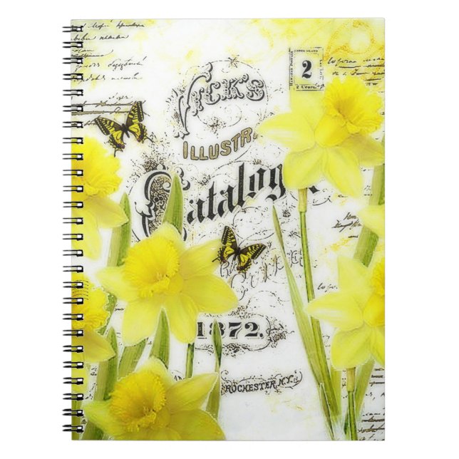 Vintage daffodils notebook (Front)