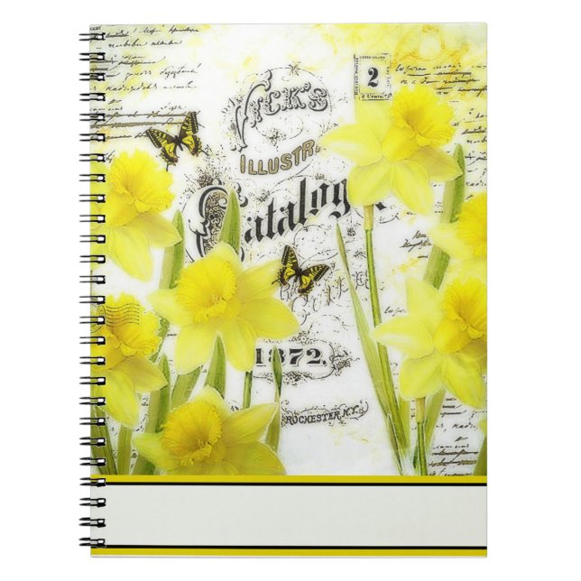 Vintage daffodils notebook (Front)