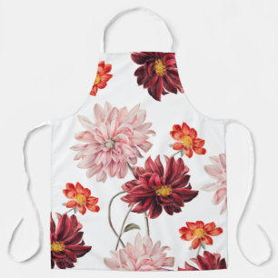 Vintage Dahlias botanical apron