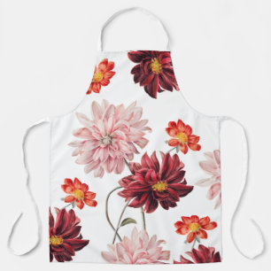 Vintage Dahlias botanical apron