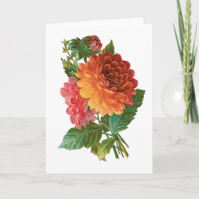 Vintage Dahlias, Card (Front)
