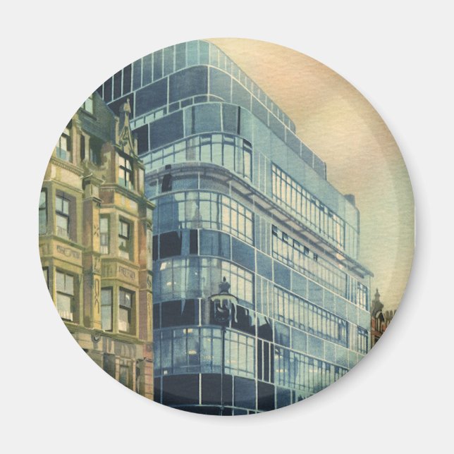 Vintage Daily Express Building on Fleet Street Magnet (Front)