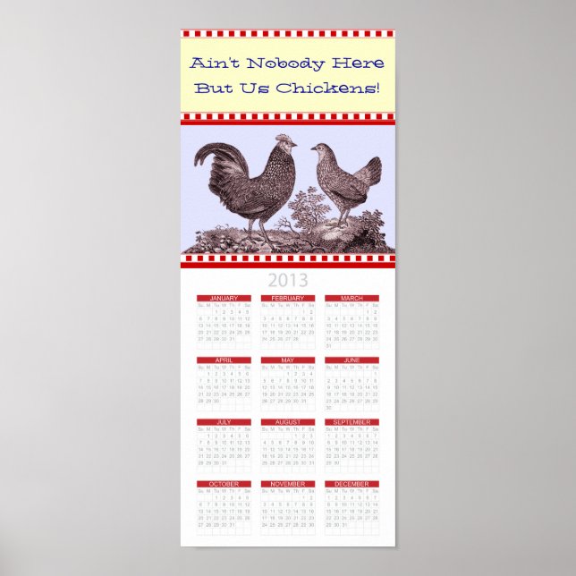 Vintage Dairy Farm Large Kitchen 2013 Calendar Poster (Front)