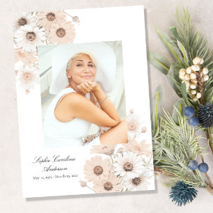 Vintage Daisies Celebration of Life Program Programme