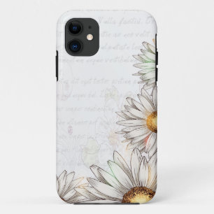 Vintage Daisies & Writing iPhone 11 Case