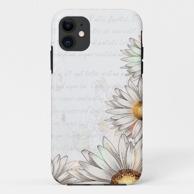 Vintage Daisies & Writing Case-Mate iPhone Case (Back)