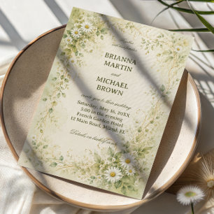 Vintage Daisy Botanical Invitation