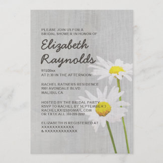 Vintage Daisy Bridal Shower Invitations