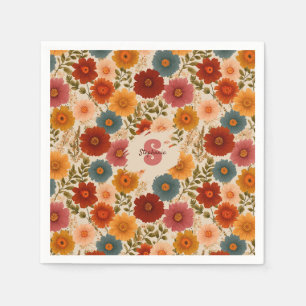 Vintage Daisy Floral Pattern Napkin