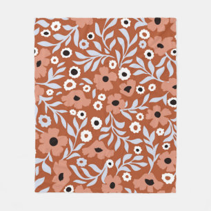 Vintage daisy flowers: abstract background. fleece blanket