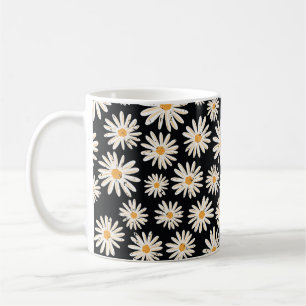 Vintage Daisy flowers seamless vintage pattern. Di Coffee Mug
