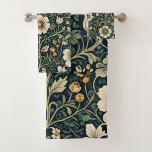 Vintage Daisy Garden Pattern Bath Towel Set