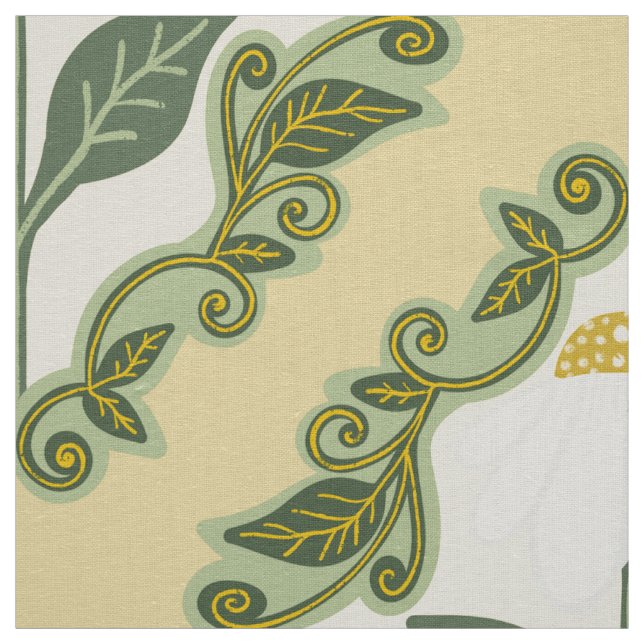 Vintage Daisy Vine Fabric (Swatch)