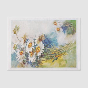 Vintage Daisy Watercolor Art Tissue Paper