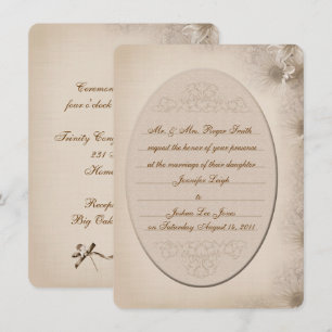 Vintage Daisy Wedding Invitation