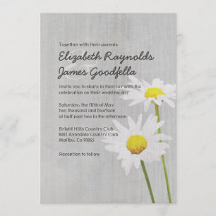 Vintage Daisy Wedding Invitations