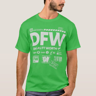 Vintage Dallas Fort Worth DFW Airport Code Travel  T-Shirt