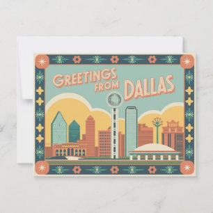 Vintage Dallas Postcard   Greetings from Dallas 