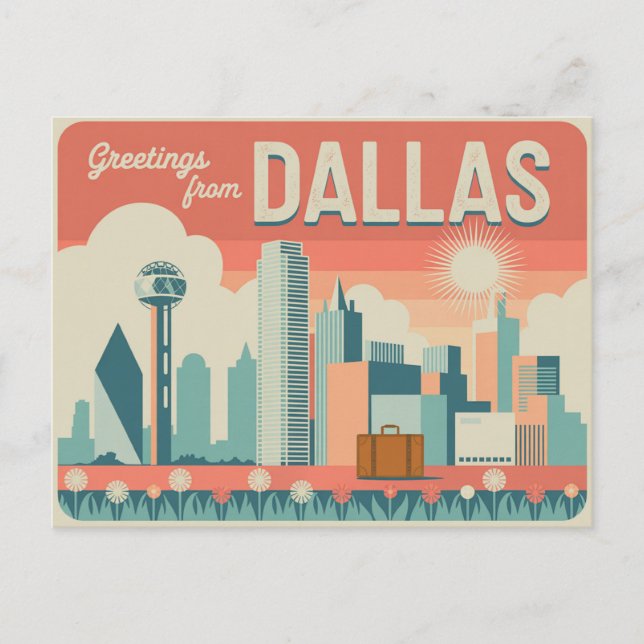 Vintage Dallas Postcard | Greetings from Dallas  (Front)