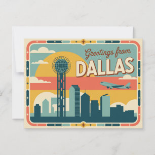 Vintage Dallas Postcard   Greetings from Dallas 